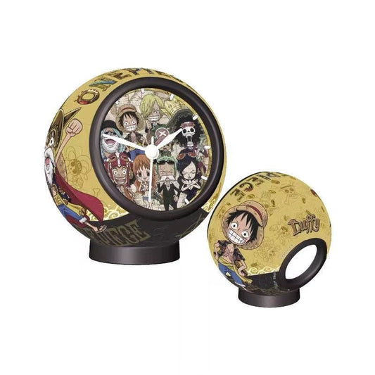 One Piecee Luffy 3D Puzzle Clock - DIY Creative Timepiece, Exquisite Decor for Anime Rooms KC1011