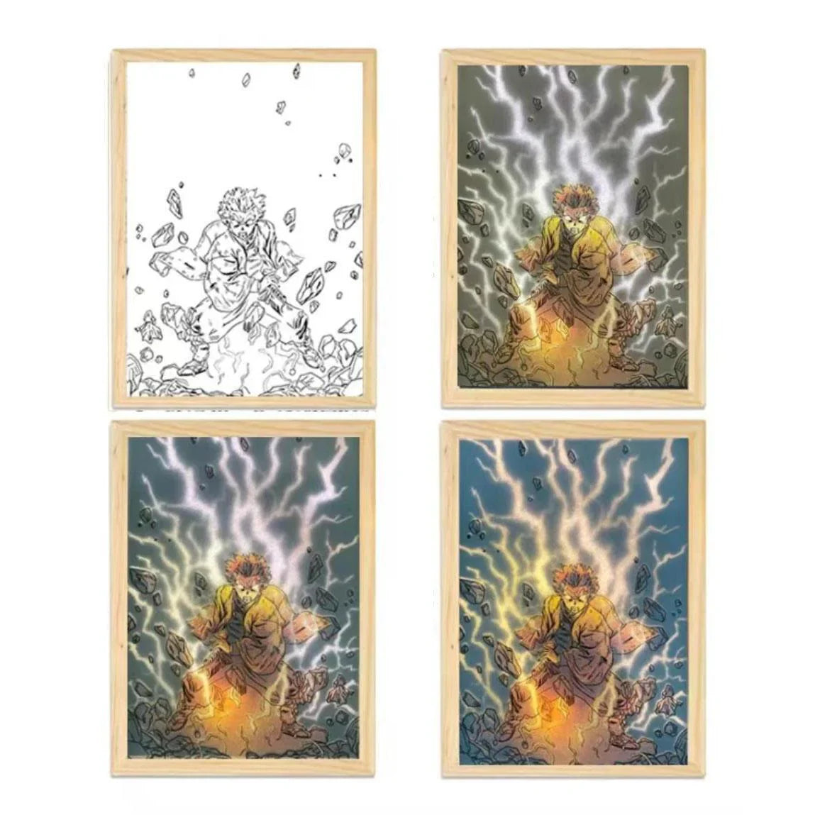 Demon Slayerr Agatsuma Zenitsu Customizable Atmosphere Light - Personalized Artwork, RGB Color - Changing