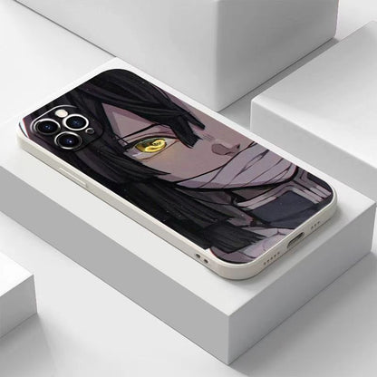 Demon Slayerr Transparent Silicone Case - Kyoujurou/Sanemi/Muichirou Design, Shockproof & Scratch - Resistant for iPhone