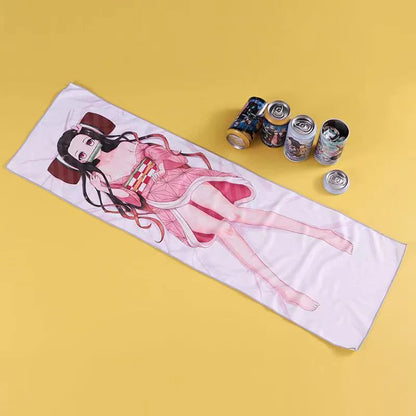 Demon Slayer Kamado Tanjirou Towel Blind Box - Cooling Quick-Dry Sports Towel, Chill Sweat Gift
