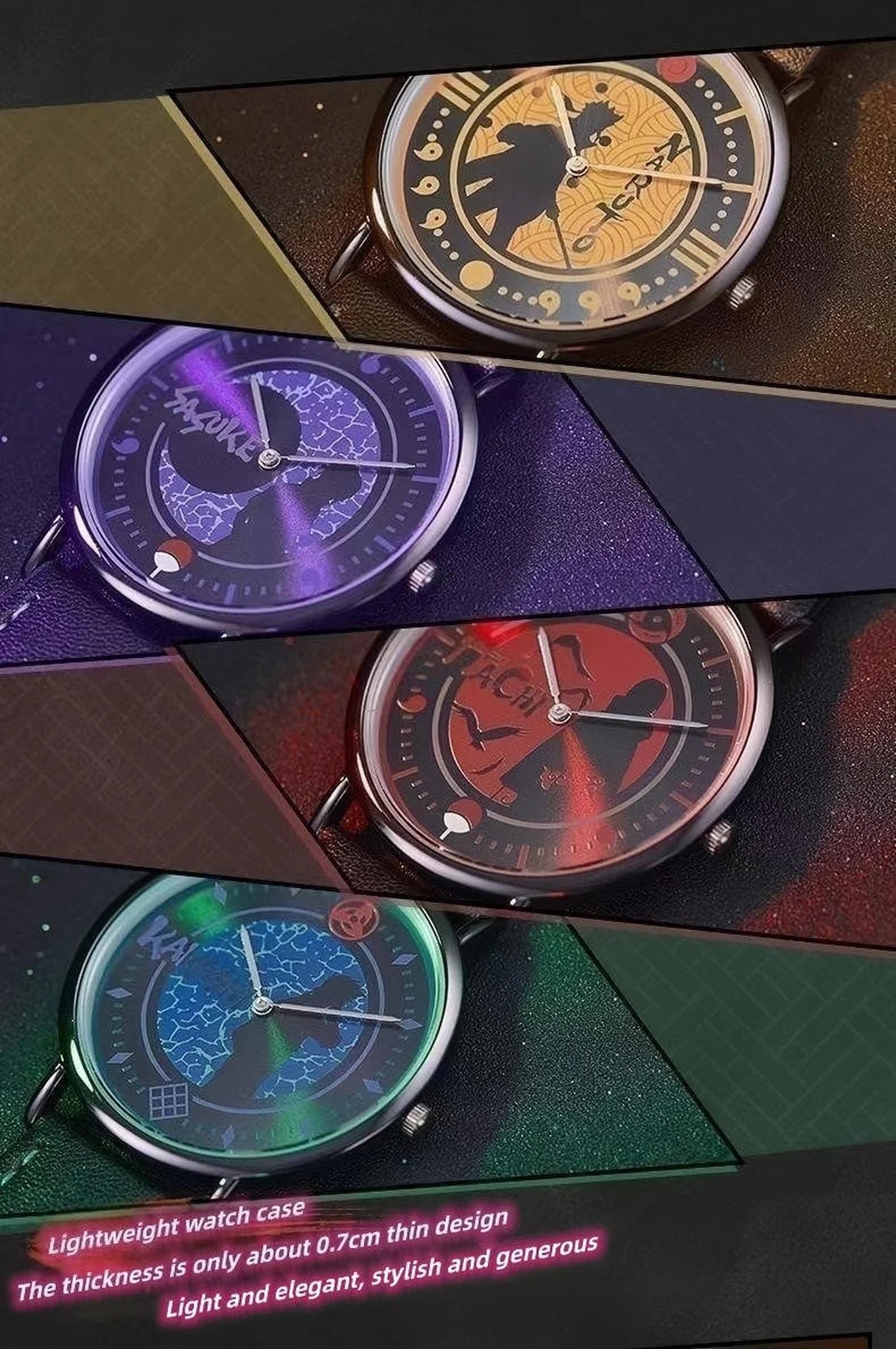 Sasuke/Kakashi/Itachi Quartz Watch - 30M Waterproof, Unisex, Anime Dial, Casual Daily Wear