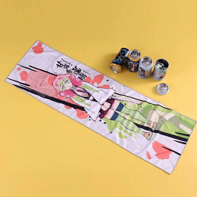 Demon Slayer Kamado Tanjirou Towel Blind Box - Cooling Quick-Dry Sports Towel, Chill Sweat Gift