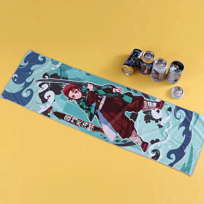 Demon Slayer Kamado Tanjirou Towel Blind Box - Cooling Quick-Dry Sports Towel, Chill Sweat Gift