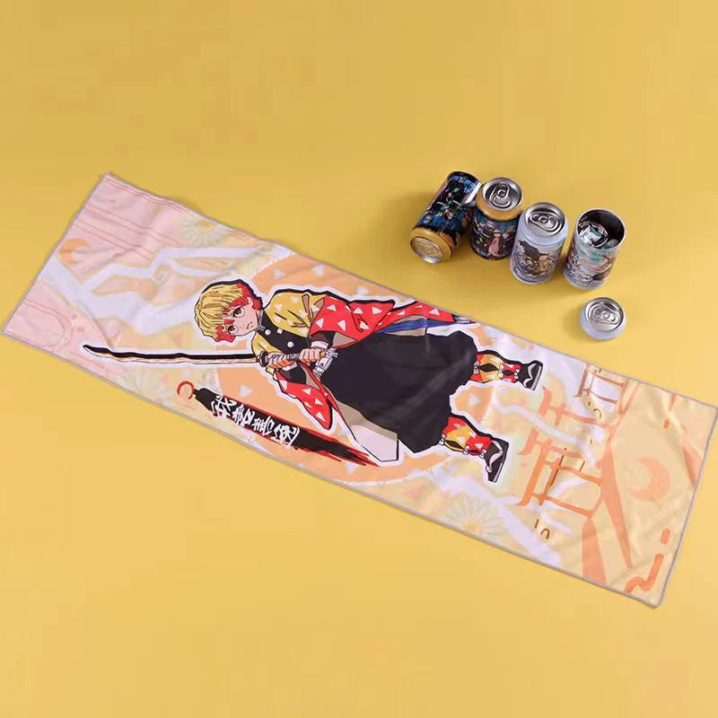 Demon Slayer Kamado Tanjirou Towel Blind Box - Cooling Quick-Dry Sports Towel, Chill Sweat Gift