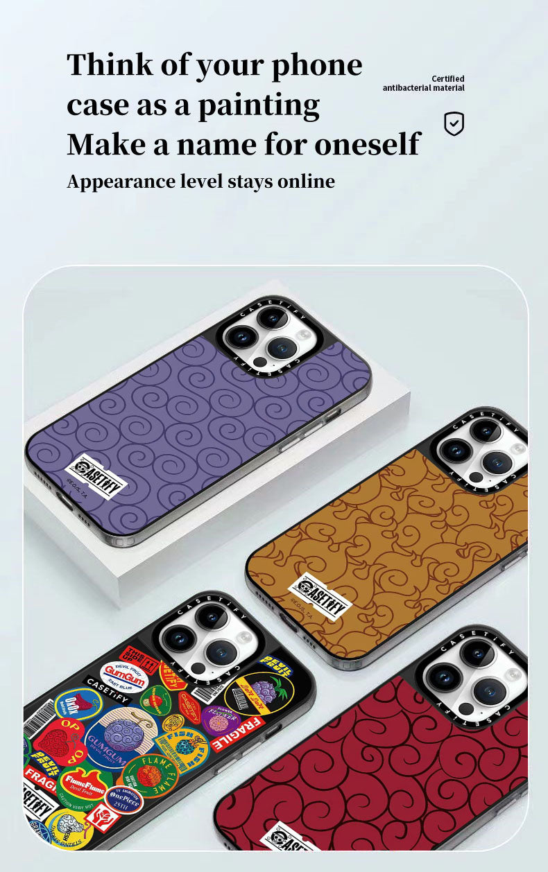 [Magnetic  Accessory]One Piecee Demon Fruit Round Magnetic Phone Grip Stand - 360° Rotating Holder for iPhone, Anti - Slip Hand Grip