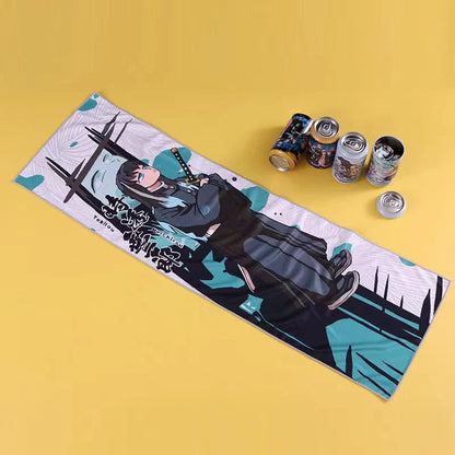 Demon Slayer Kamado Tanjirou Towel Blind Box - Cooling Quick-Dry Sports Towel, Chill Sweat Gift