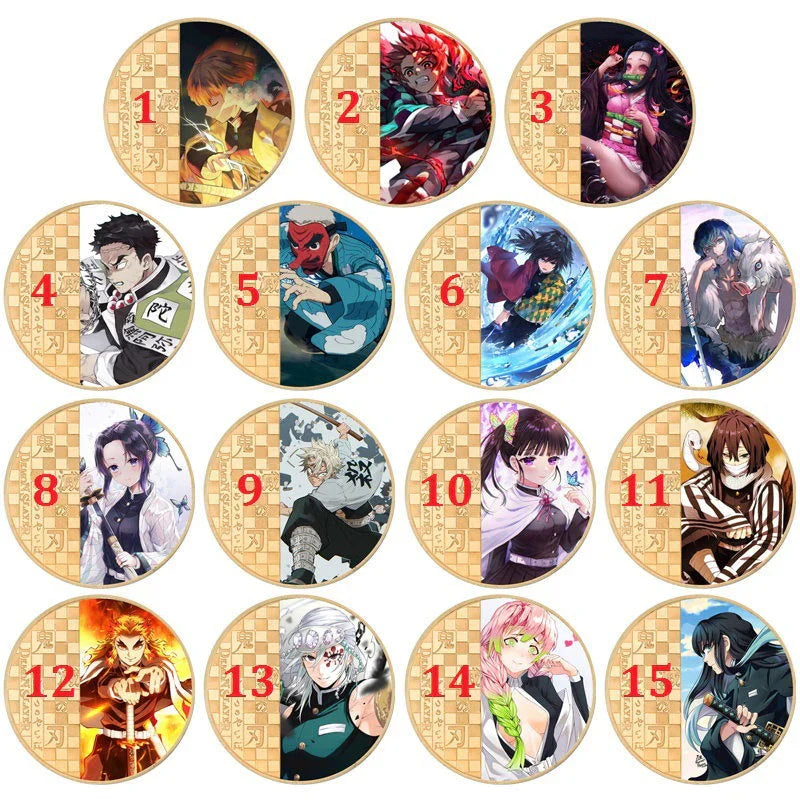 Demon Slayerr Tanjirou 24K Gold Plated Official Bank Coins - Limited Edition Commemorative Collection