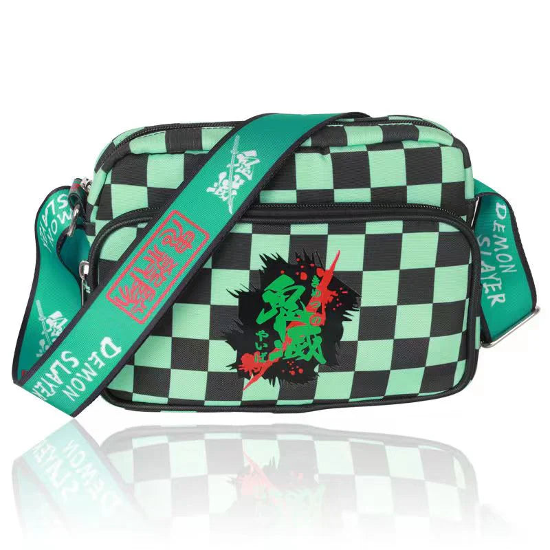 Demon Slayerr Tanjirou/Nezuko/Zenitsu/Giyuu Small Crossbody Bag - Student Satchel with Sufficient Capacity