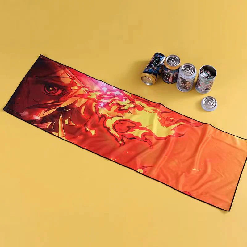 Demon Slayer Kamado Tanjirou Towel Blind Box - Cooling Quick-Dry Sports Towel, Chill Sweat Gift