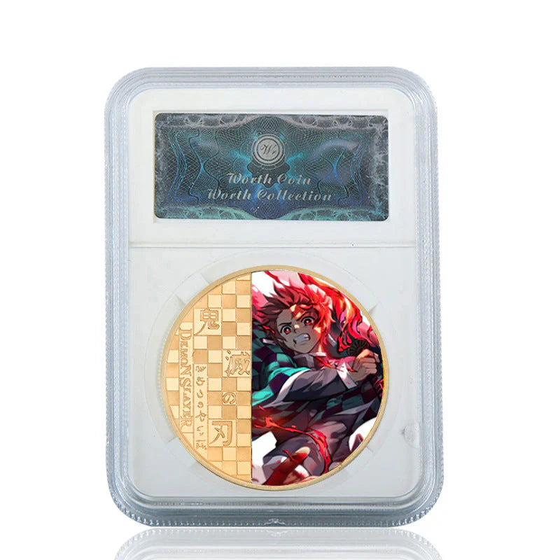 Demon Slayerr Tanjirou 24K Gold Plated Official Bank Coins - Limited Edition Commemorative Collection