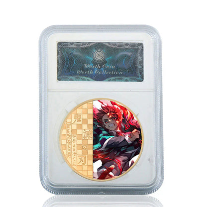 Demon Slayerr Tanjirou 24K Gold Plated Official Bank Coins - Limited Edition Commemorative Collection