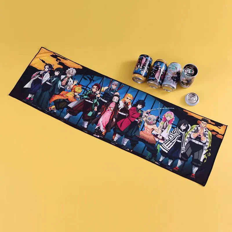 Demon Slayer Kamado Tanjirou Towel Blind Box - Cooling Quick-Dry Sports Towel, Chill Sweat Gift