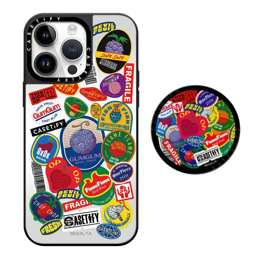 [Magnetic  Accessory]One Piecee Demon Fruit Round Magnetic Phone Grip Stand - 360° Rotating Holder for iPhone, Anti - Slip Hand Grip