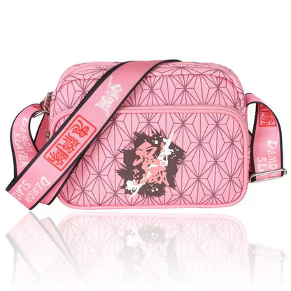 Demon Slayerr Tanjirou/Nezuko/Zenitsu/Giyuu Small Crossbody Bag - Student Satchel with Sufficient Capacity