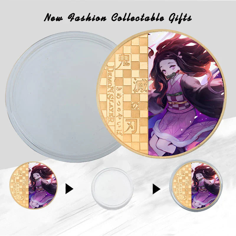 Demon Slayerr Tanjirou 24K Gold Plated Official Bank Coins - Limited Edition Commemorative Collection