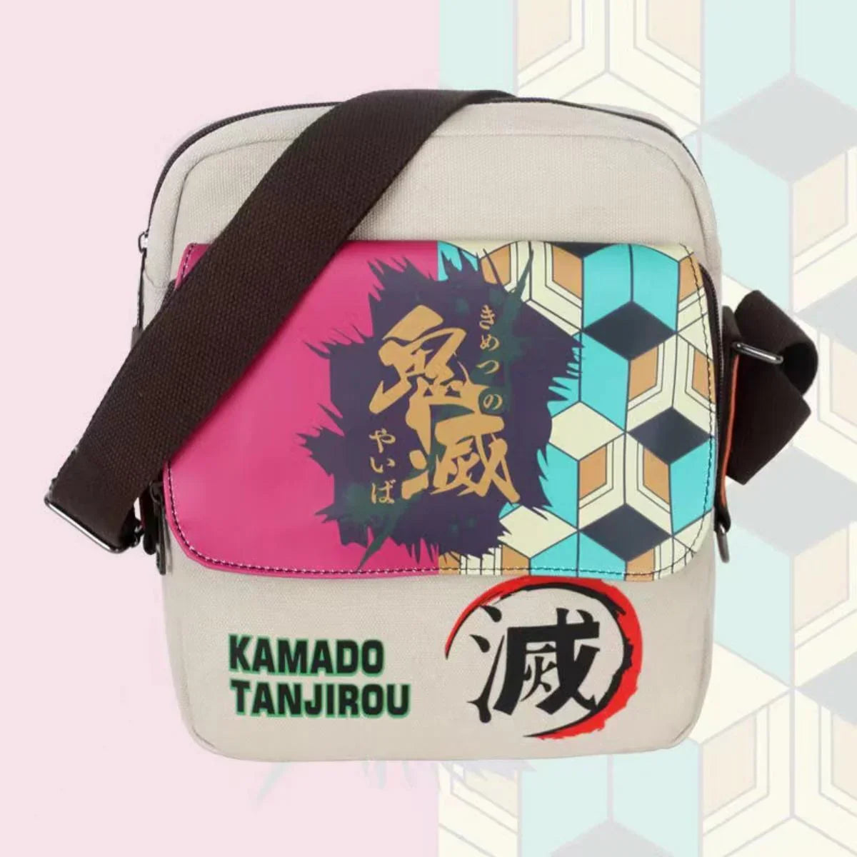 Demon Slayer Kamado Tanjirou Anime Satchel - Cartoon Character Design, Durable Bag