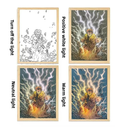 Demon Slayerr Agatsuma Zenitsu Customizable Atmosphere Light - Personalized Artwork, RGB Color - Changing