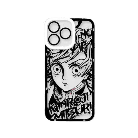 Demon Slayerr Transparent Silicone Case - Tanjirou/Mitsuri/Muichirou Design, Shockproof & Scratch - Resistant for iPhone