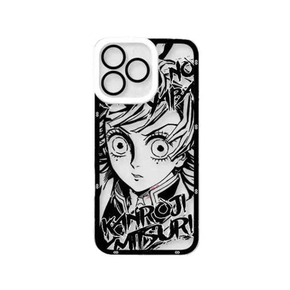 Demon Slayerr Transparent Silicone Case - Tanjirou/Mitsuri/Muichirou Design, Shockproof & Scratch - Resistant for iPhone