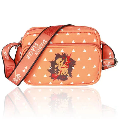 Demon Slayerr Tanjirou/Nezuko/Zenitsu/Giyuu Small Crossbody Bag - Student Satchel with Sufficient Capacity