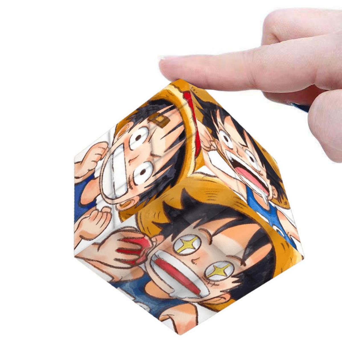 One Piecee Luffy/Zoro/Nami 3x3 Creative Rubik's Cube - Anime Puzzle Toy Gift Set