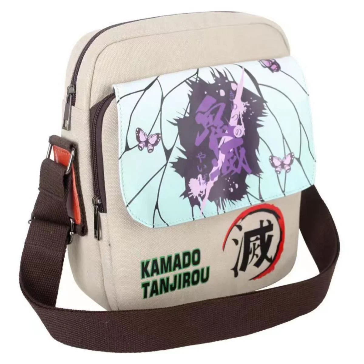 Demon Slayer Kamado Tanjirou Anime Satchel - Cartoon Character Design, Durable Bag