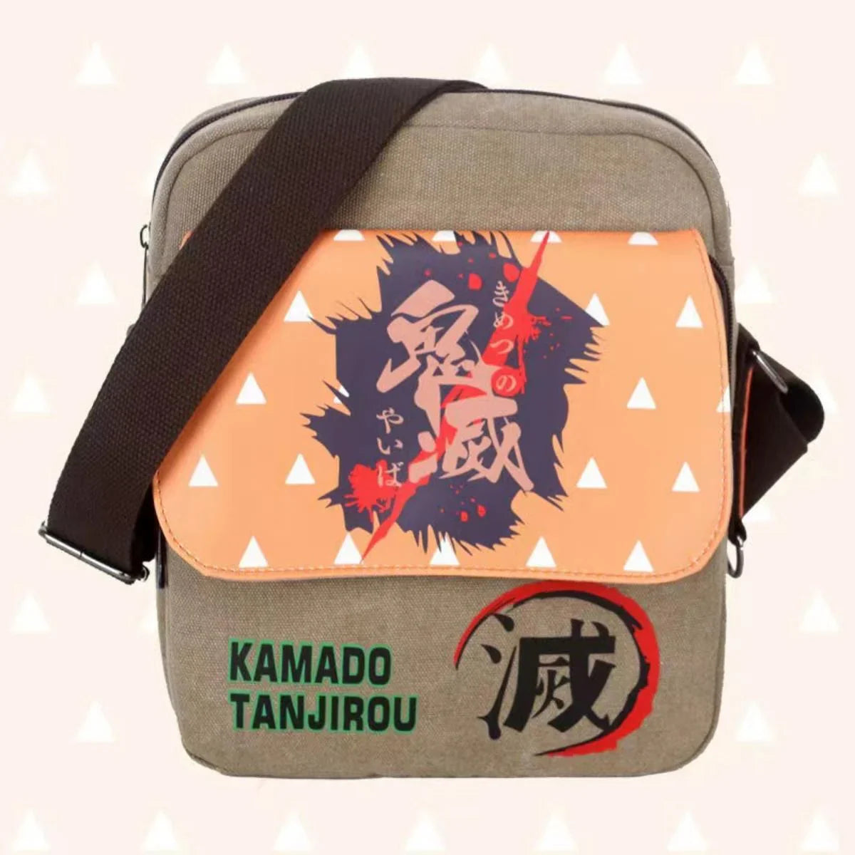 Demon Slayer Kamado Tanjirou Anime Satchel - Cartoon Character Design, Durable Bag