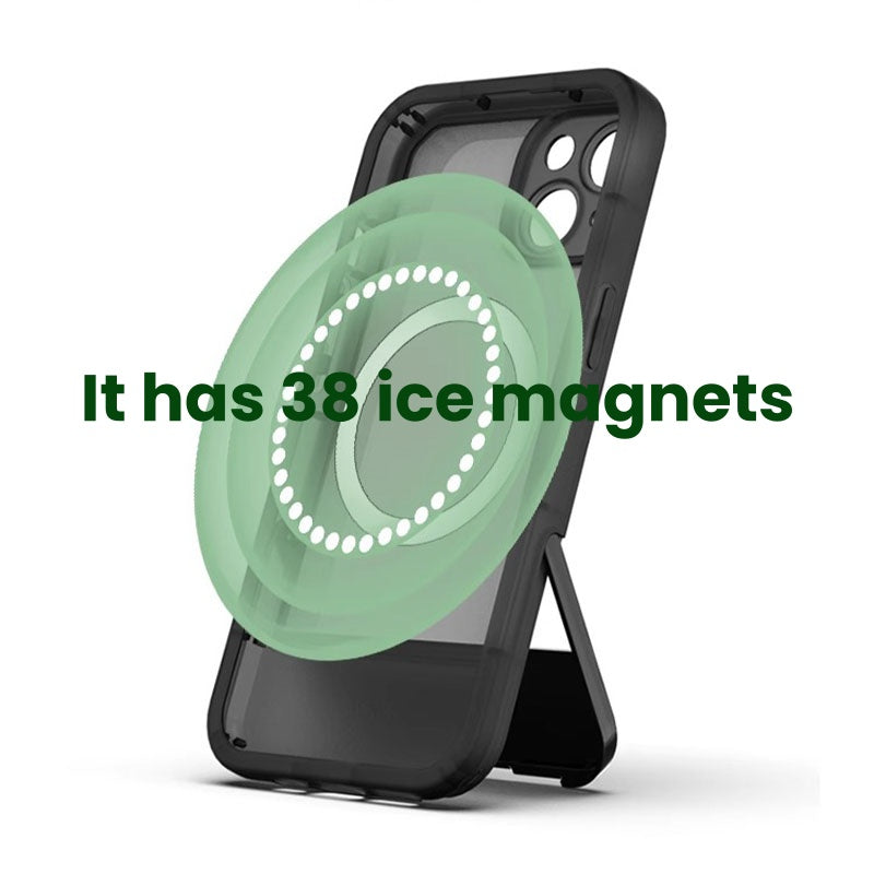 [Magnetic]One Piece Luffy iPhone Silicone Case - Multifunctional Magnetic Kickstand, Shockproof