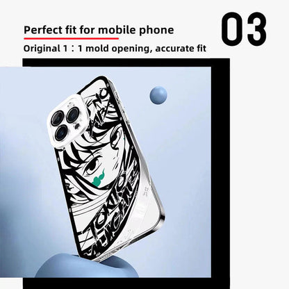 Demon Slayerr Transparent Silicone Case - Tanjirou/Mitsuri/Muichirou Design, Shockproof & Scratch - Resistant for iPhone