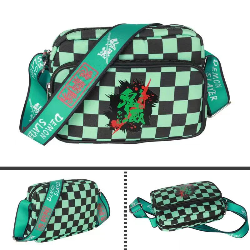 Demon Slayerr Tanjirou/Nezuko/Zenitsu/Giyuu Small Crossbody Bag - Student Satchel with Sufficient Capacity