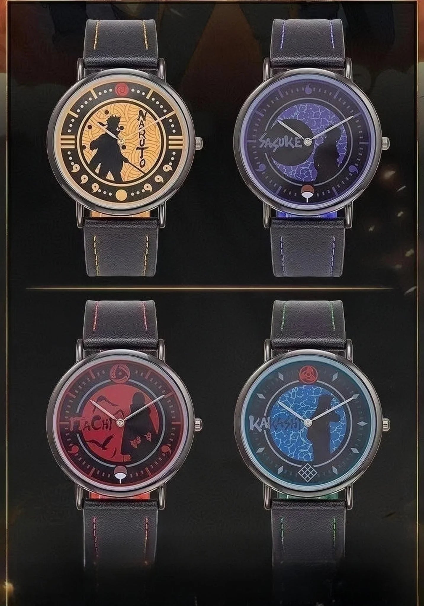Sasuke/Kakashi/Itachi Quartz Watch - 30M Waterproof, Unisex, Anime Dial, Casual Daily Wear