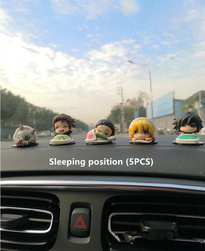 Demon Slayerr Kamado Tanjirou 3 - Pose Car Dashboard Figures - Sitting/Sleeping/Standing Anime Decor
