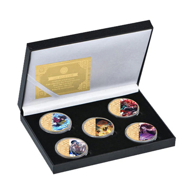 Demon Slayerr Tanjirou 24K Gold Plated Official Bank Coins - Limited Edition Commemorative Collection