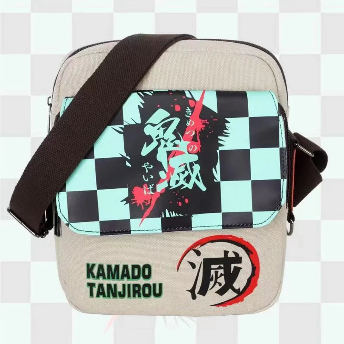 Demon Slayer Kamado Tanjirou Anime Satchel - Cartoon Character Design, Durable Bag