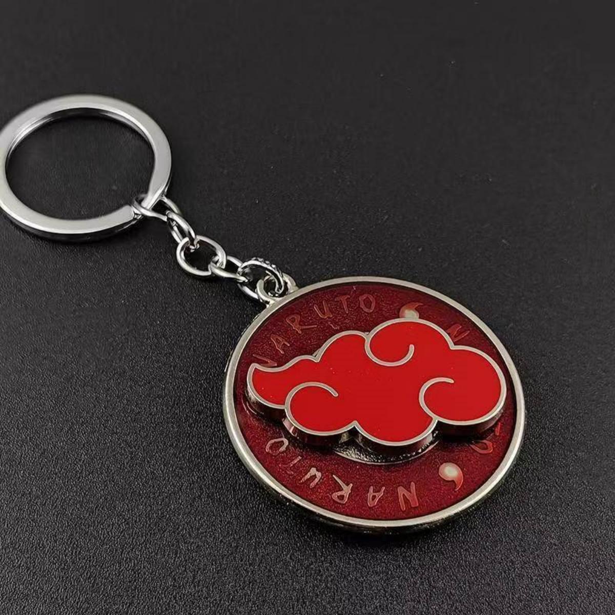 Narutoo Sharingan Rotatable Keychain - Spinning Eye Design Accessory with Detachable Charm