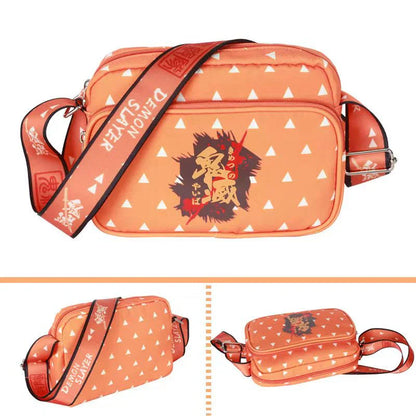Demon Slayerr Tanjirou/Nezuko/Zenitsu/Giyuu Small Crossbody Bag - Student Satchel with Sufficient Capacity