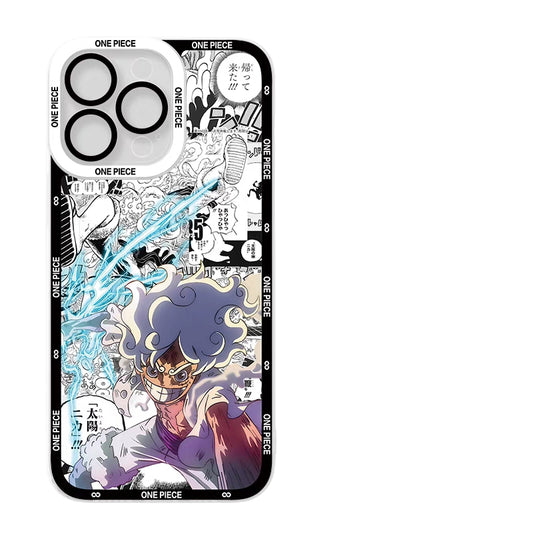 Luffy/Zoro Intense Combat iPhone silicone crash-resistant phone case
