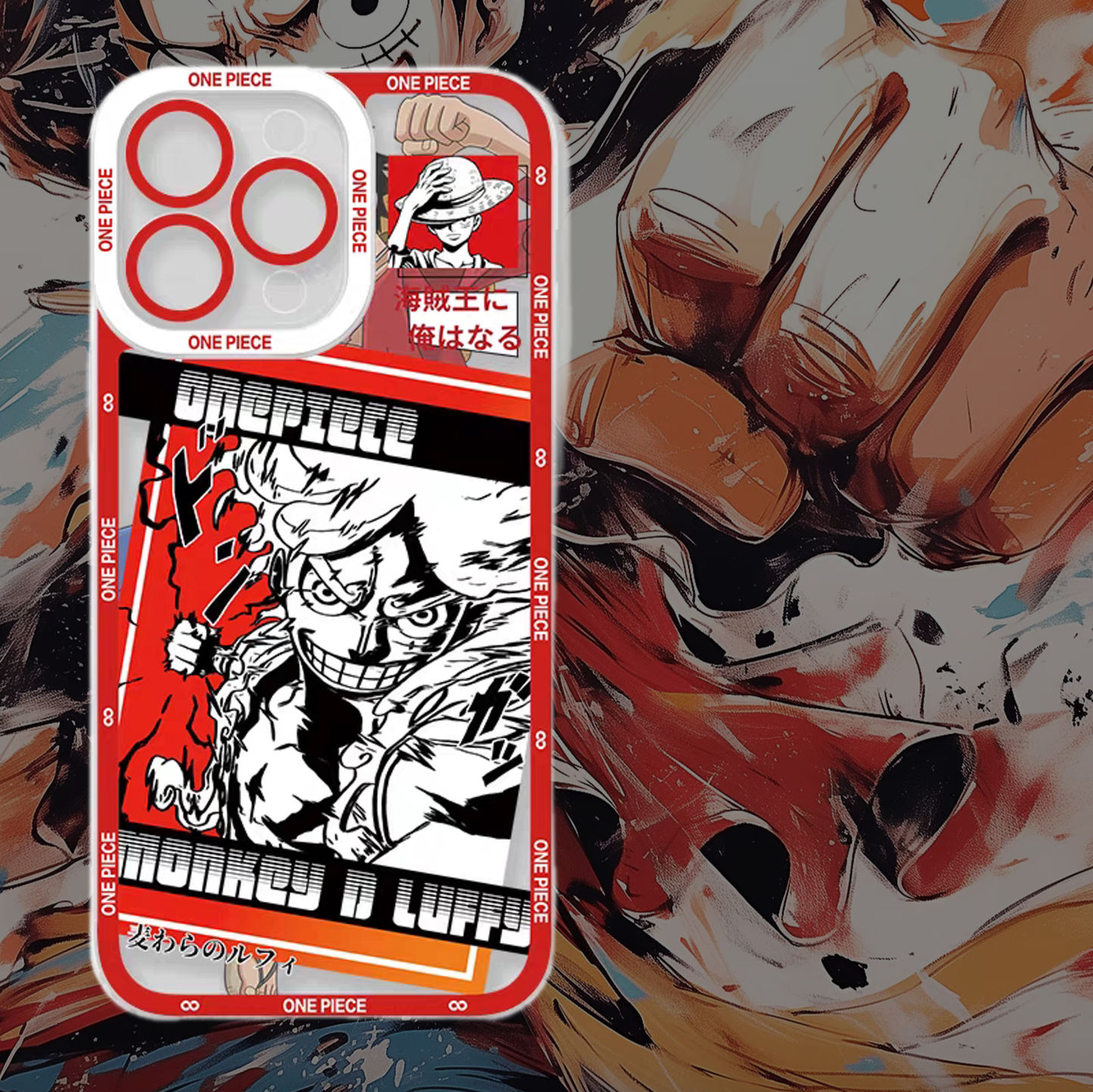 [New]Luffy/Zoro iPhone silicone crash-resistant phone case