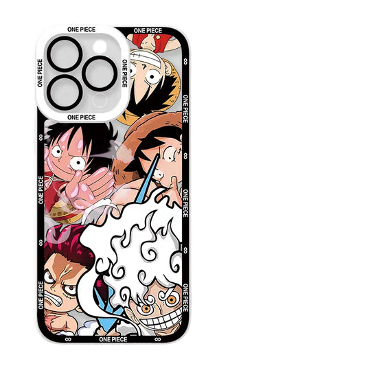 [HOT]Cute Luffy Gear 5 iPhone silicone crash-resistant phone case