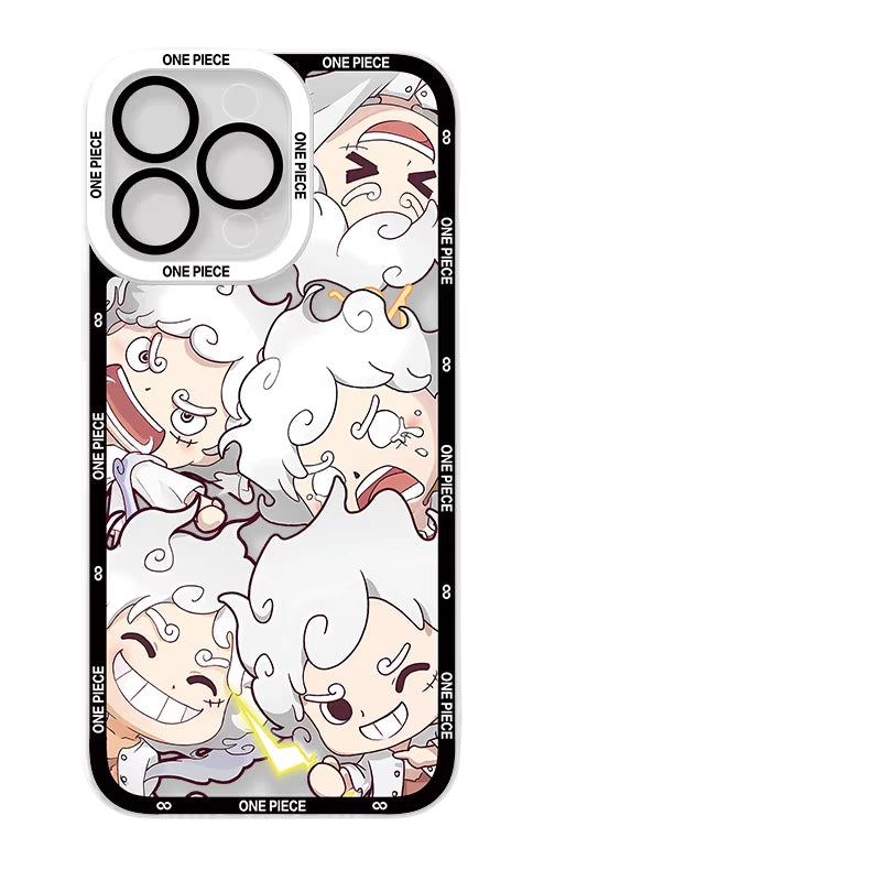 [HOT]Cute Luffy Gear 5 iPhone silicone crash-resistant phone case