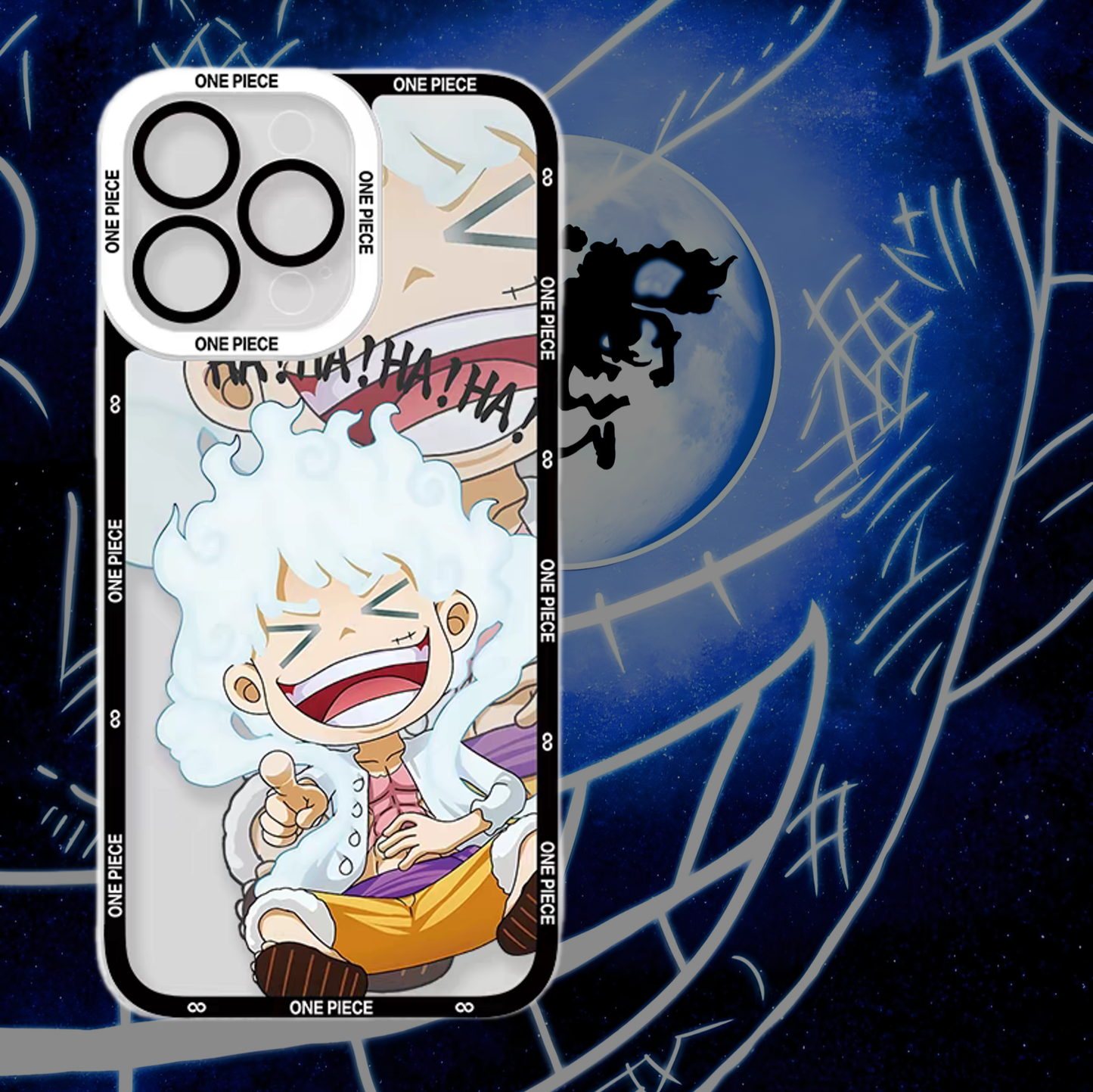 [HOT]Cute Luffy Gear 5 iPhone silicone crash-resistant phone case