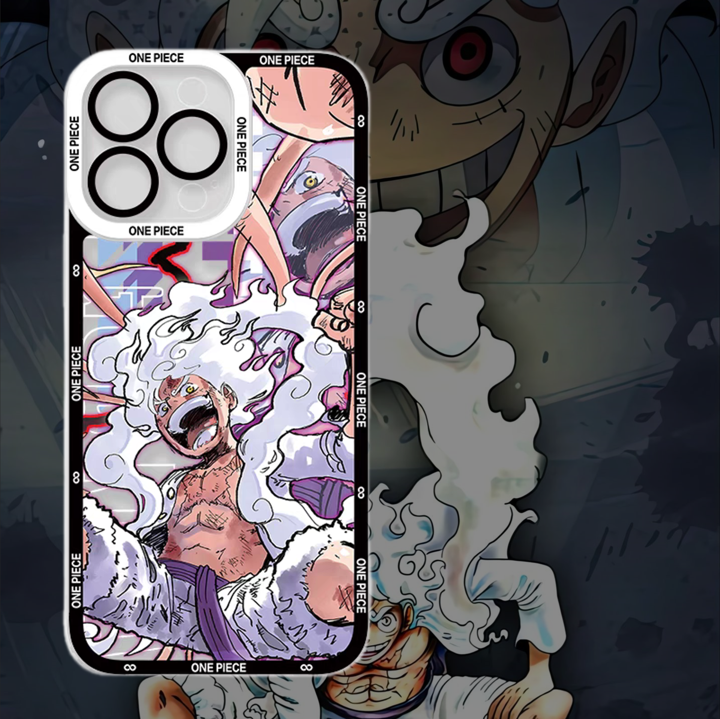 [HOT]Cute Luffy Gear 5 iPhone silicone crash-resistant phone case