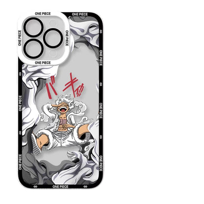 Luffy/Zoro Intense Combat iPhone silicone crash-resistant phone case