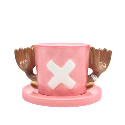 Luffy/Ace/Sabo Straw Hat Cup - Cute Anime Logo Design, Fun Cartoon Tableware