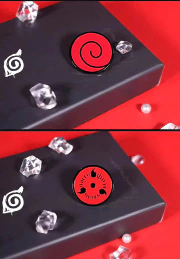 Naruto Mangekyou Sharingan Metal Badge Collection - Sasuke/Itachi/Kakashi, Anime Pin Set for Collectors Physical display
