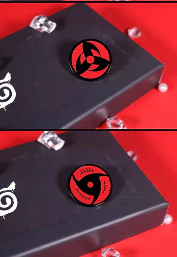 Naruto Mangekyou Sharingan Metal Badge Collection - Sasuke/Itachi/Kakashi, Anime Pin Set for Collectors Physical display