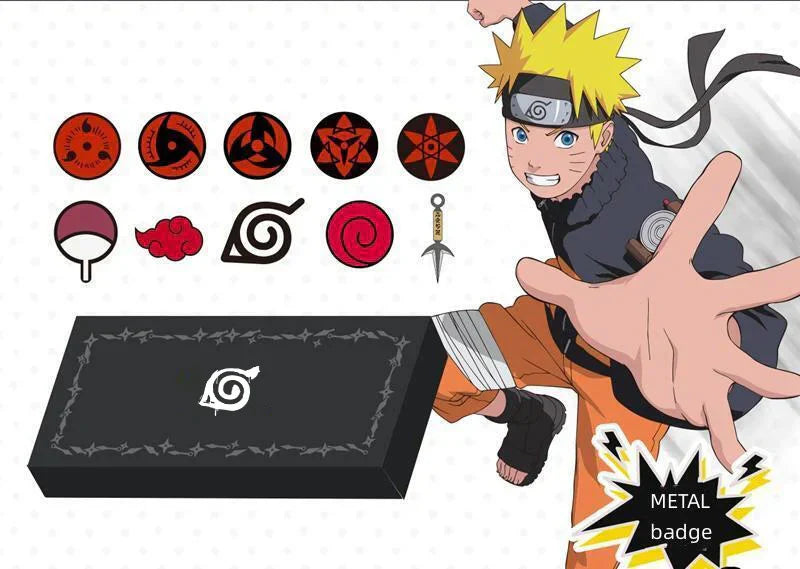 Naruto Mangekyou Sharingan Metal Badge Collection - Sasuke/Itachi/Kakashi, Anime Pin Set for Collectors