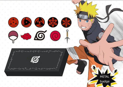 Naruto Mangekyou Sharingan Metal Badge Collection - Sasuke/Itachi/Kakashi, Anime Pin Set for Collectors