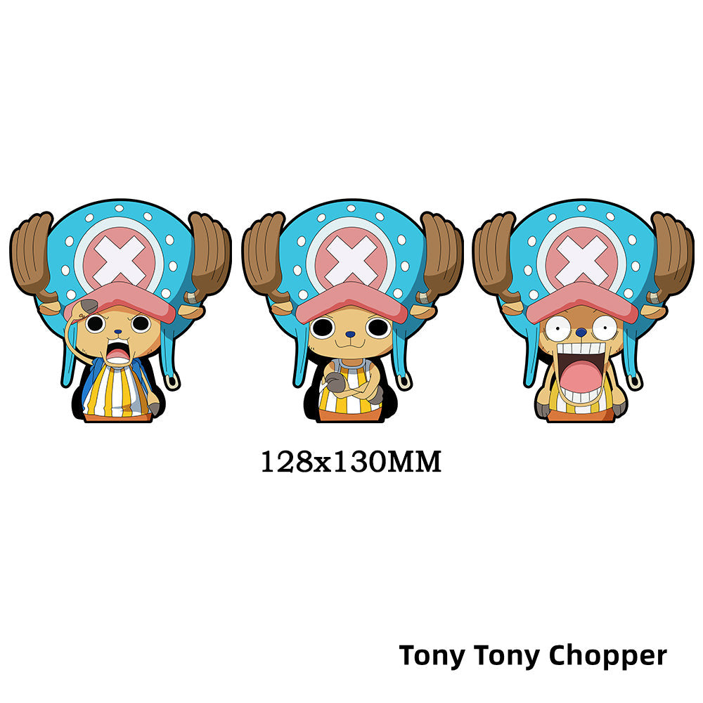 One Piece Luffy/Zoro/Nami/Sanji/Chopper 3D Gradient Stickers - Anime Decals for Laptops, Phones, Water Bottles.