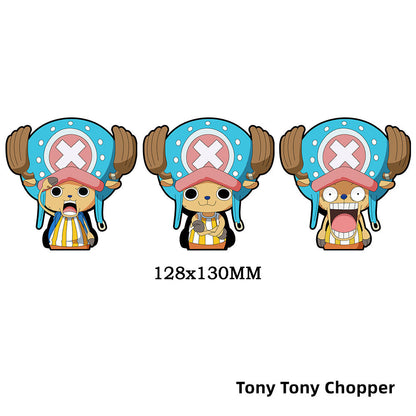 One Piece Luffy/Zoro/Nami/Sanji/Chopper 3D Gradient Stickers - Anime Decals for Laptops, Phones, Water Bottles.